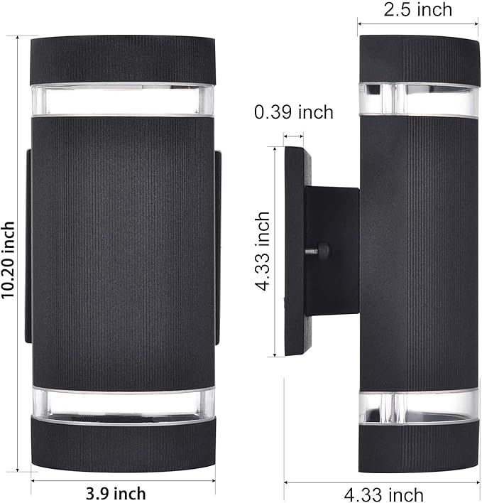 rosykite Porch Lights Outdoor Dusk to Dawn, Aluminum Outdoor Wall Light Fixture - Image 2