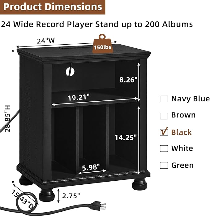 Joaxswe Record Player Stand - Image 3