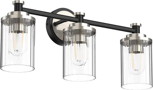 PHIXART Bathroom Lighting Fixtures Black and Brushed Nickel Bathroom Vanity by PHIXART