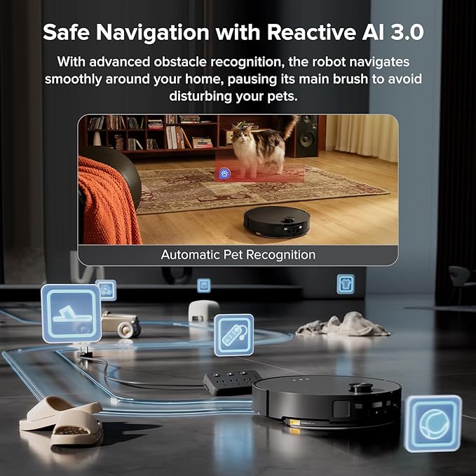 roborock Saros 10 Robot Vacuum and Mop, 000Pa Suction, AI Obstacle Avoidance - Image 8
