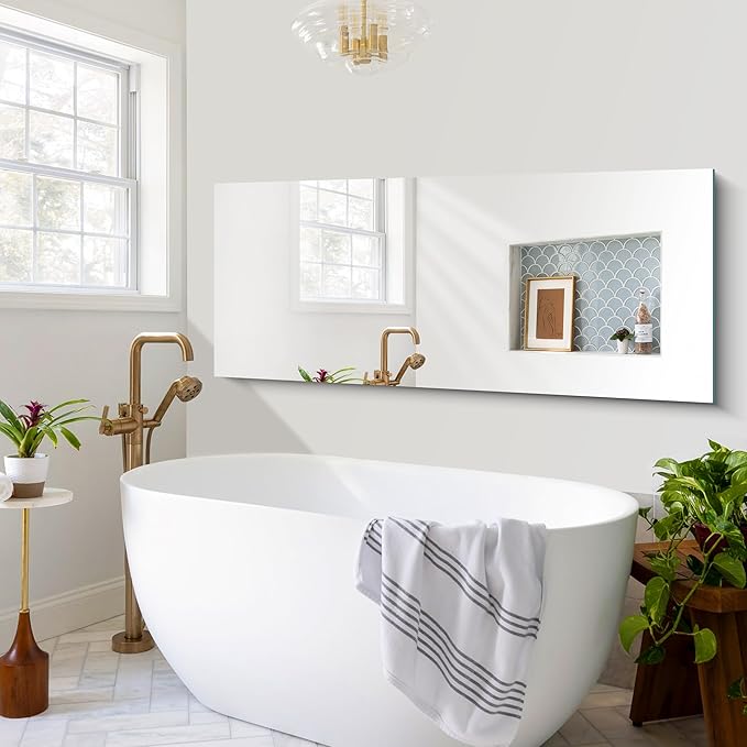 CILIBER Frameless Mirror, 24x60 Inch Large Bathroom Mirrors - Image 8