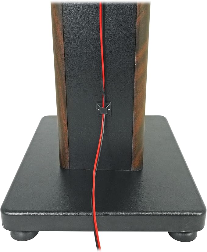 Rockville Pair RHT28D 28" Bookshelf Speaker Stands, Dark Wood Grain, 60 lbs - Image 8