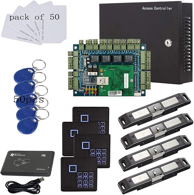 MENGQI-CONTROL TCP/IP Network 4 Door Smart Access Control Panel System Electric by MENGQI-CONTROL