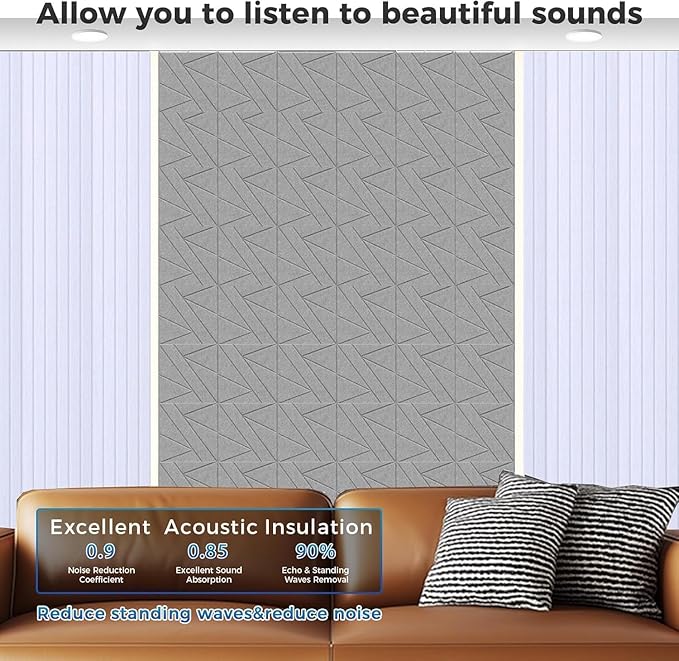 【20 Pack】 Acoustic Panels Self-Adhesive - Image 2