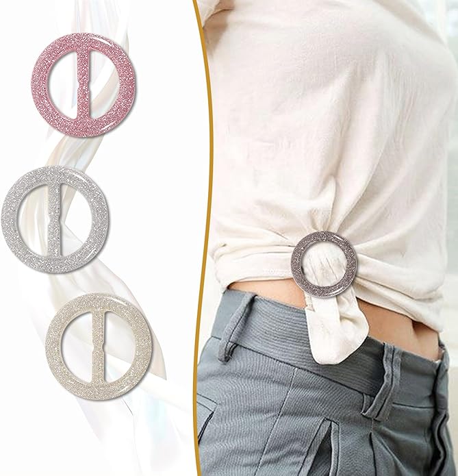 T-Shirt Clips 9 PCS, Clothes Corner Knotted Button, Fashion Alloy Pearl - Image 3