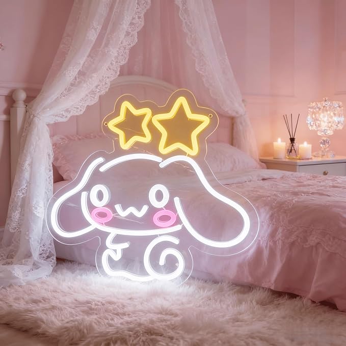 THIIXDAI Cinnamoroll Neon Sign for Room Decor, USB Powered LED Lights - Image 5