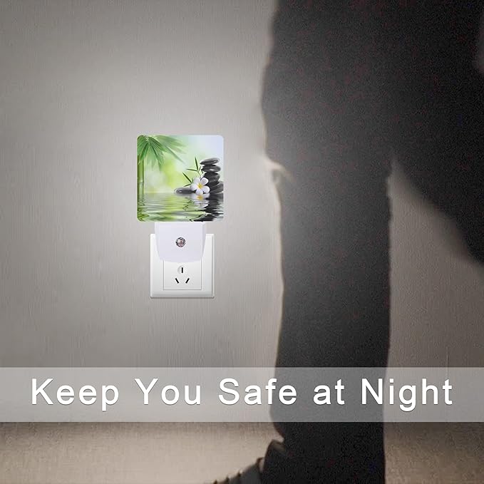 Smoaffly Zen Stones Bamboo Tree Jasmine Flower Spa Night Light Plug-in LED - Image 7