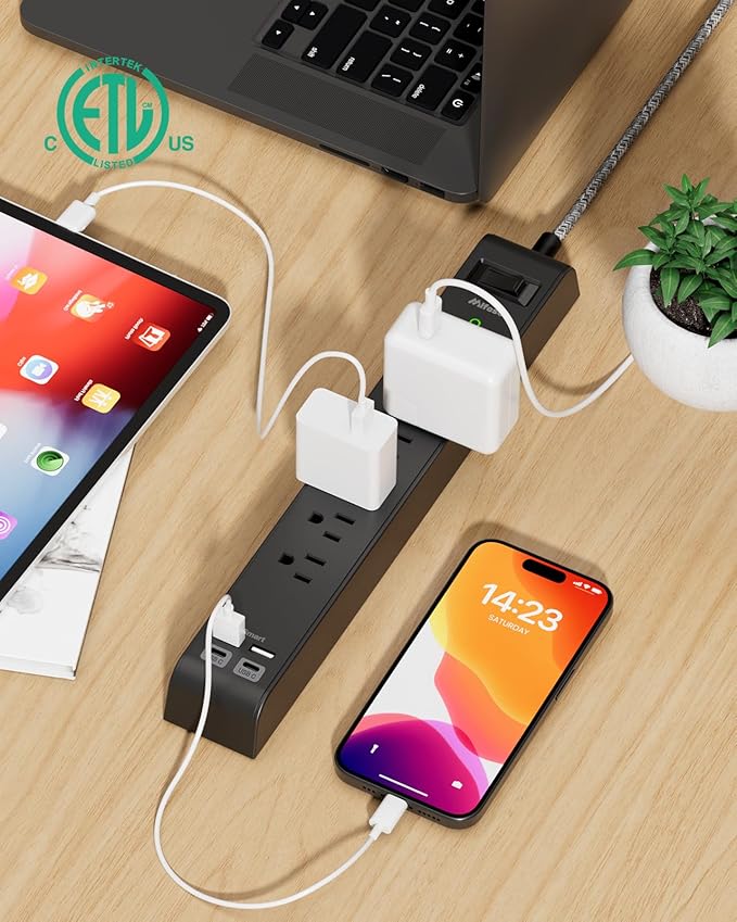 12FT Long Power Strip Surge Protector - - Image 3