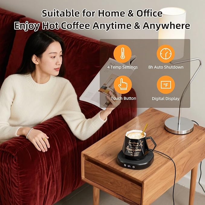 You're Awesome Coffee Mug Warmer Set, Smart Electric Coffee Cup Warmer - Image 3