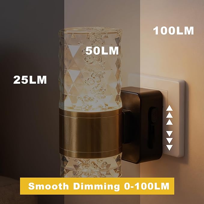 HSPRODGD Night Lights Plug into Wall, 2 Pack 3000K Dimmable LED Night Light - Image 2