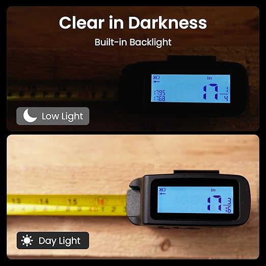 Digital Tape Measure 16 Ft, 2.4" LCD Display, 6 metric and imperial units - Image 4