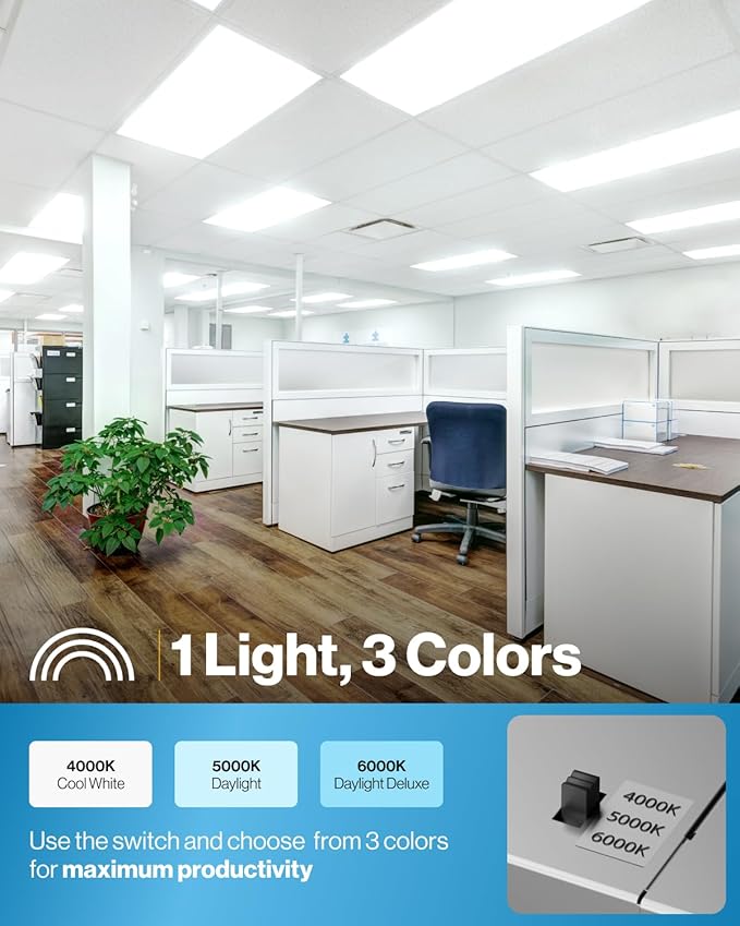 Sunco 30 Pack 2x4 LED Flat Panel Light Drop Ceiling Office Shop Commercial - Image 2
