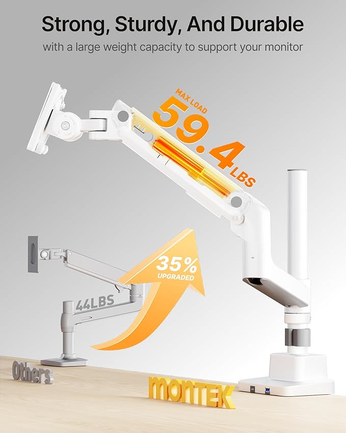 monTEK Heavy-Duty Single Monitor Arm - Image 3