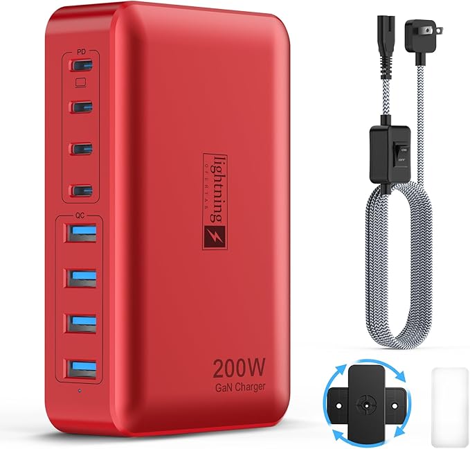 8-Port USB Charger Block 200W by lightningofertas