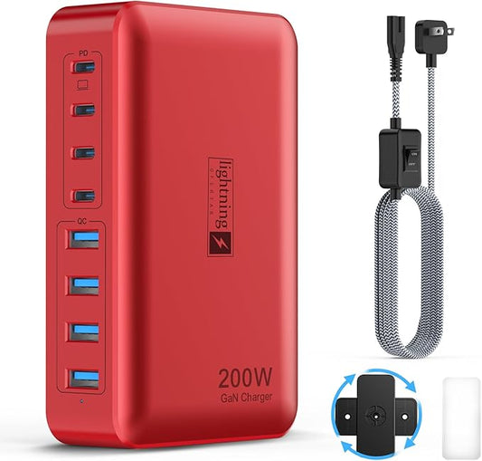 8-Port USB Charger Block 200W by lightningofertas