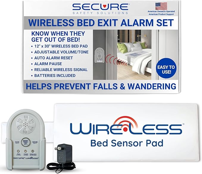 Secure Bed Alarm for Elderly Adults, Dementia Patients, Seniors by SecureSafetySolutions
