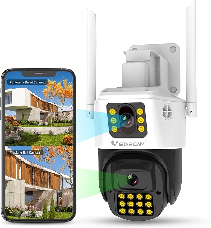 VSTARCAM 3MP+3MP Security Cameras Wireless Outdoor, 2K Dual Camera, 360° Pan & by VSTARCAM