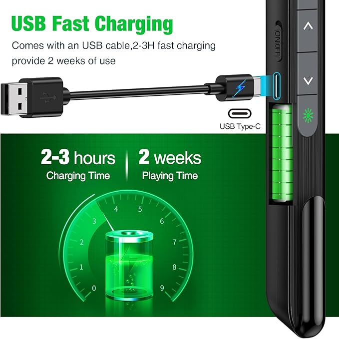2 in 1 USB Type C Rechargeable Presentation Clicker - Image 5