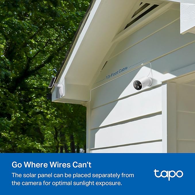 Tapo MagCam 2K Solar, Outdoor Battery Camera+Magnetic Base+Solar Panel - Image 3