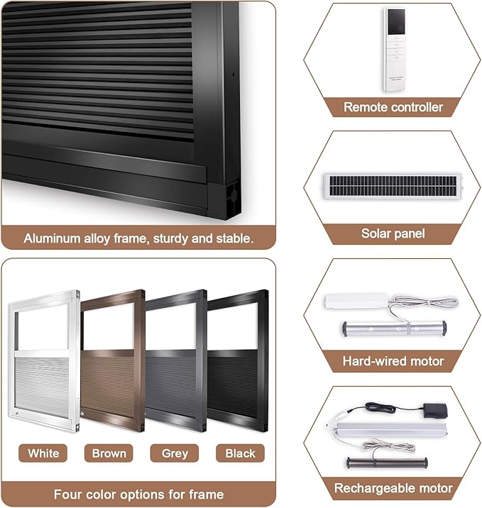 LEXEN Smart Bottom Up Honeycomb Shades WiFi Enabled Motorized Cellular Blinds - Image 6