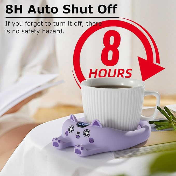 PUSEE Coffee Mug Warmer with Auto Shut Off, 3 Temp Control, Candle Warmer Plate - Image 4