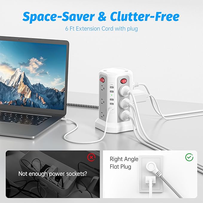 Power Strip Tower Surge Protector - Image 5