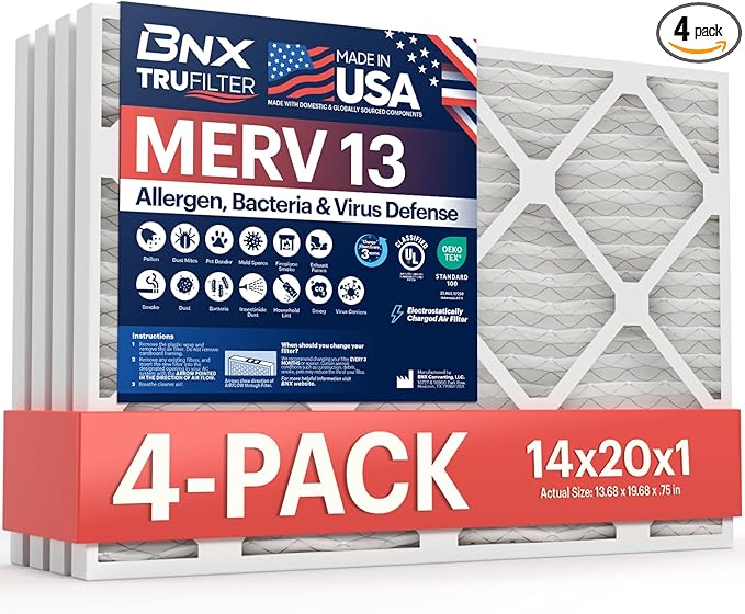 BNX TruFilter 14x20x1 Air Filter MERV 13 by BNX