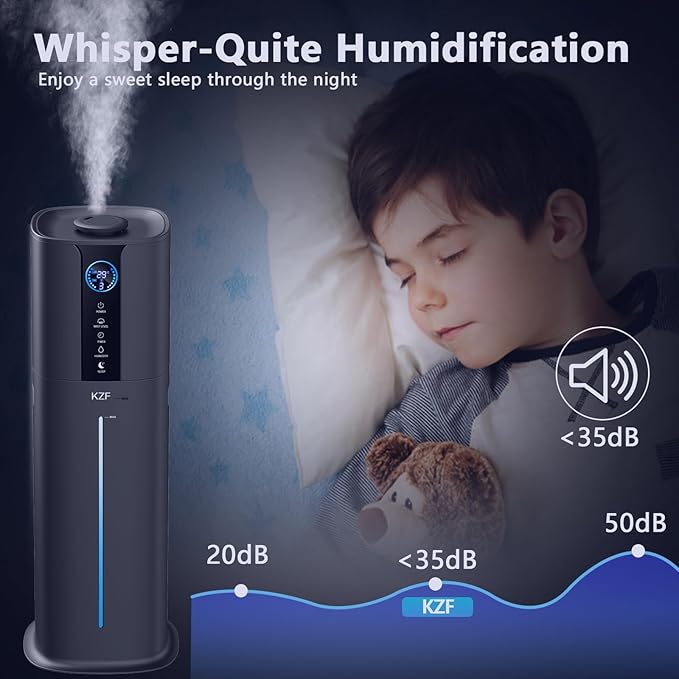 9L Smart Humidifiers for Bedroom Large Room, 2.3Gal Cool Mist Top Fill Diffuser - Image 8
