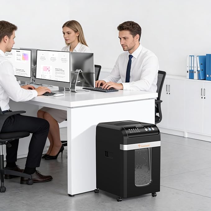 Bonsaii Paper Shredder Heavy Duty, 200-Sheet Auto Feed Micro-Cut 60 Minutes - Image 8
