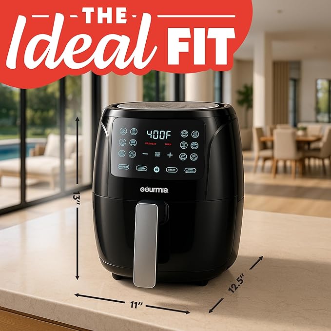 Gourmia Air Fryer Oven Digital Display 4 Quart Large AirFryer Cooker 12 1-Touch - Image 9