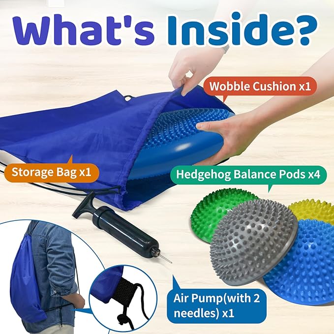 Wobble Cushion Set for Sensory Kids and Balance Training - Image 4