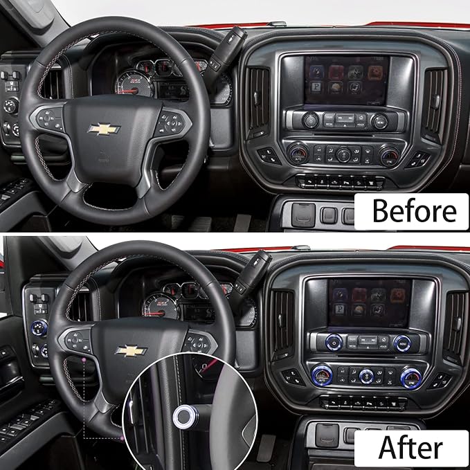 Kujunpao Radio Fan Climate Auto Menu Knob Control Button Trim Center Console - Image 3