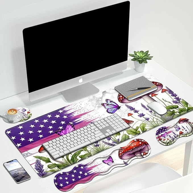 4 in 1 Ergonomic Keyboard Wrist Rest & Mouse Pad Wrist Rest Set, Large XXL - Image 7