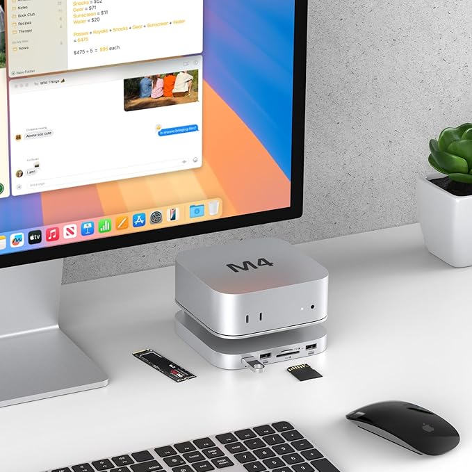 Akyyajaure Mac mini Hub: 9 in 1 Aluminum Stand & Dock - Image 7