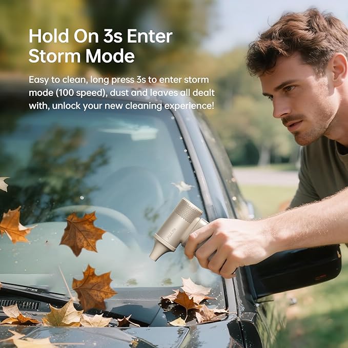 JISULIFE Portable Handheld Fan Ultra2, 9000mAh Max 25 Hrs, 5 IN 1, 100 Speed - Image 6