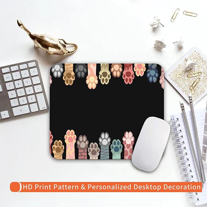 Armanza Square Mouse Pad Cute Cat Claw, Personalized Premium-Textured Custom - Image 6