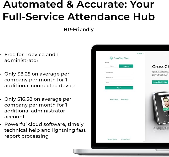 ANVIZ Time Clocks for Employees Small Business - Image 4