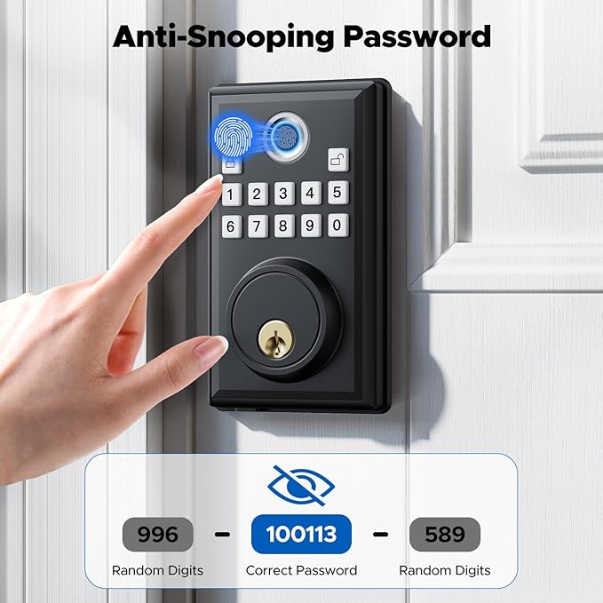 CAMCAMP Keyless Entry Door Lock, Fingerprint Door Lock - Image 4