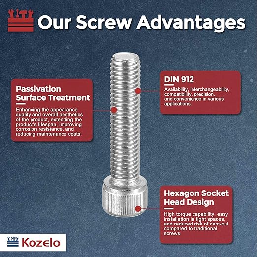 Kozelo 6pcs Socket Head Cap Screws - Image 3