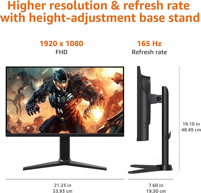 Amazon Basics 24 Inch Gaming Monitor, FHD 1080P, VESA Compatible, Adaptive sync - Image 5