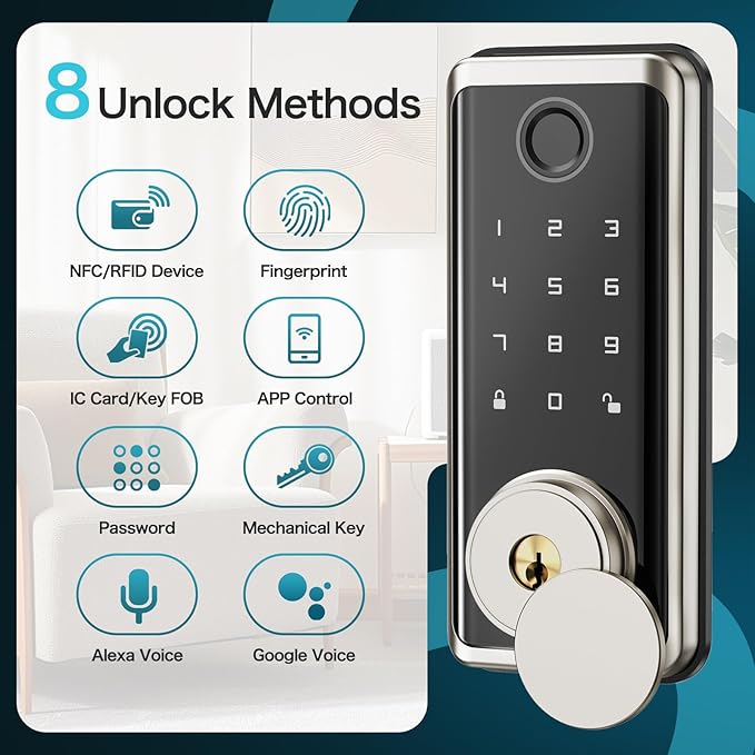 Keyless Entry Door Lock Deadbolt - Image 4