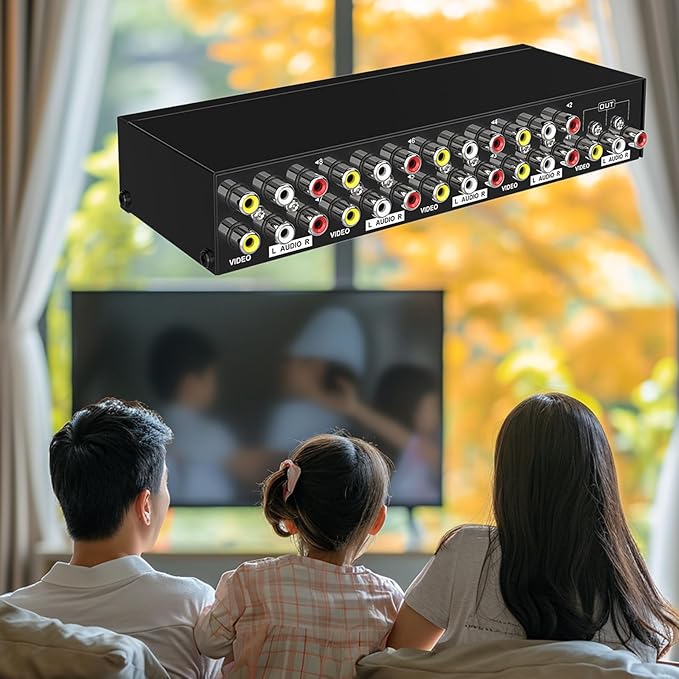 Manual 8Way Video Signals Switcher Box 8in 1Out Video Vid Switching Box - Image 5