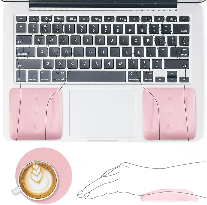 VAGAU Wrist Rests for Laptop, Wrist Support for Keyboard and Mouse, Ergonomic by VAGAU