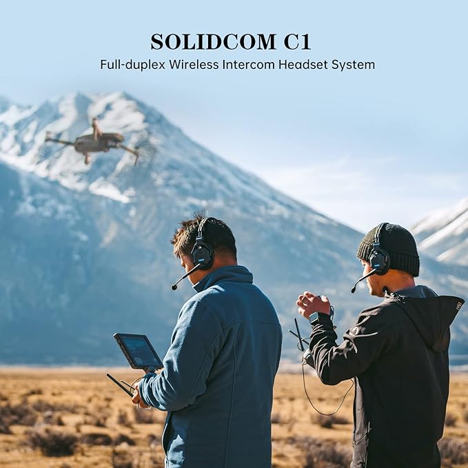 Hollyland Solidcom C1 2 Users 1100ft Full-Duplex Wireless Headset Intercom - Image 2
