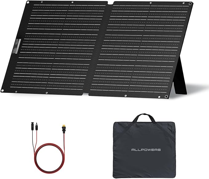 ALLPOWERS SOLAX SE100 100W Portable Solar Panel, High-Efficiency 23%-25% by ALLPOWERS