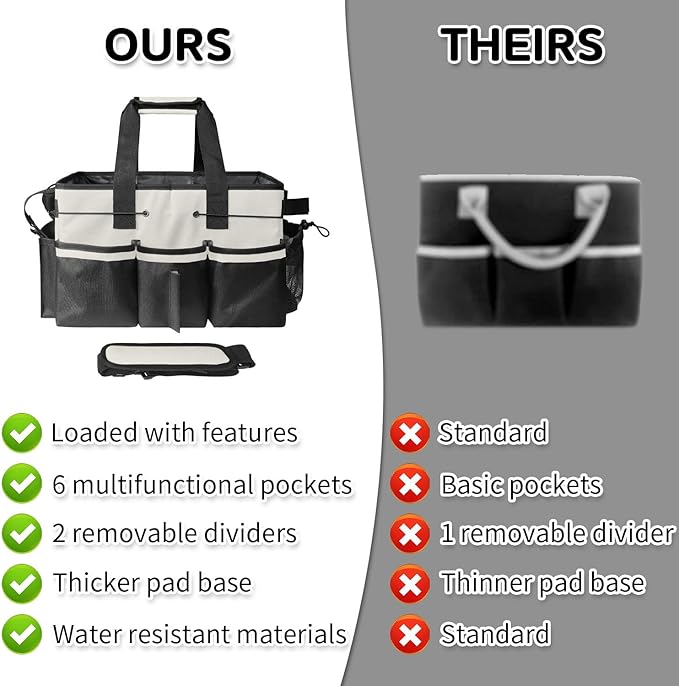 Boczif Cleaning Caddy Bag Wearable, Cleaning Caddy Supplies Organizer - Image 5