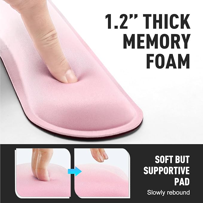 Gimars Upgrade Enlarge Silky Gel Memory Foam Keyboard Wrist Rest, Wrist Rest - Image 7