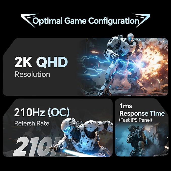 KTC Gaming Monitor 27 Inch | 2K@200Hz | Built-in Speakers | Fast IPS Panel | - Image 2