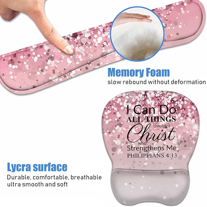 Ergonomic Mouse Pad Wrist Support and Keyboard Wrist Rest Set - Image 6