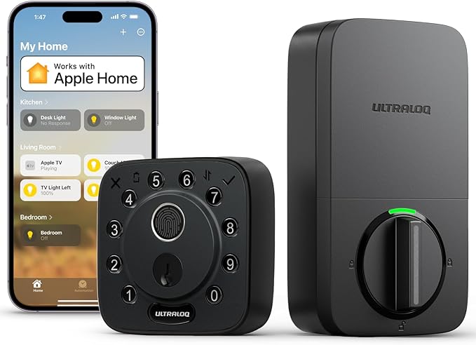 ULTRALOQ Bolt Fingerprint WiFi Smart Lock, Works by ULTRALOQOfficialStore